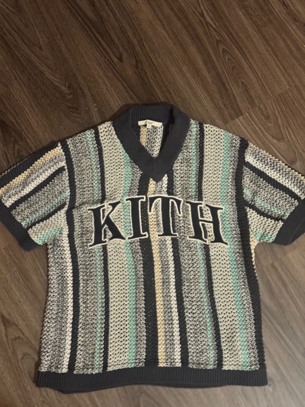 Kith Striped Knit Pullover - Navy, Cream & Mint
